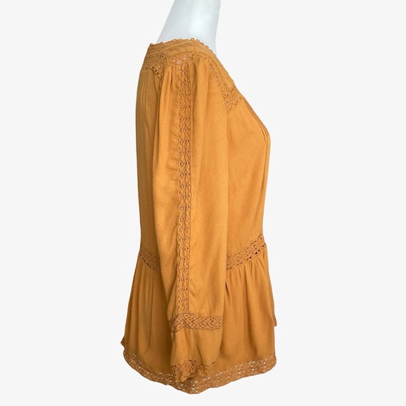 J. Crew Point Sur Lacey Top Marled Mushroom Gold Yellow 8 EUC - Picture 10 of 16